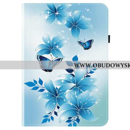 Case Samsung Galaxy Tab S10 Fe Plus Etui Na Telefon Niebieskie Motyle