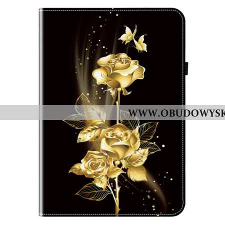 Case Samsung Galaxy Tab S11 Etui Na Telefon Motyle I Złote Róże