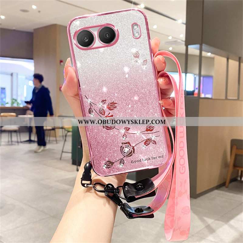 Etui Do Oneplus Nord 4 Kryształy I Cekiny Ze Smyczą