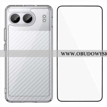 Etui Do Oneplus Nord 4 Przezroczyste Z Hartowanym Szkłem Ochronnym