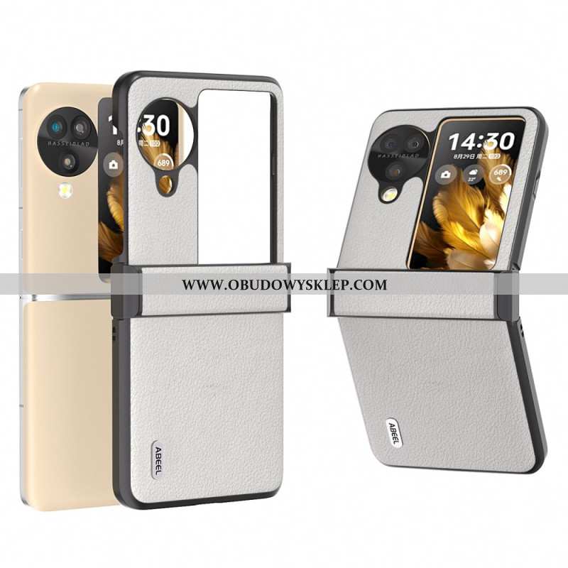 Etui Do Oppo Find N3 Flip Skóra Teksturowana Abeel