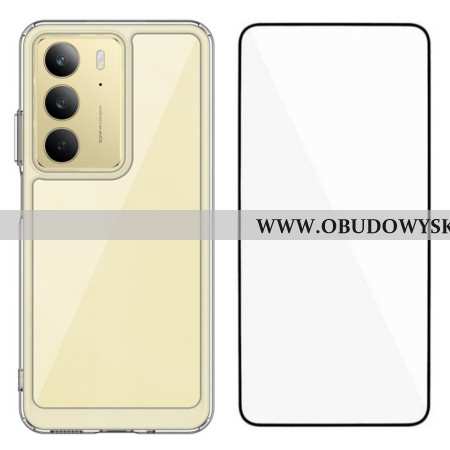 Etui Do Realme C75 Przezroczysty Z Hartowanym Szkłem Ochronnym