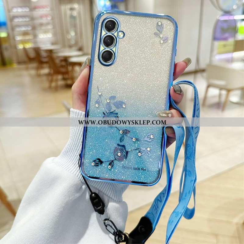 Etui Do Samsung Galaxy A17 4g / 5g Paski Kadem Z Kryształkami