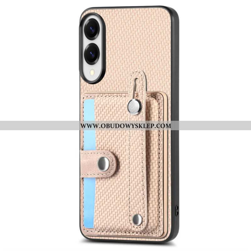 Etui Do Samsung Galaxy S25 5g Edge Etui Na Karty Z Włókna Węglowego I Podstawką Na Pasek