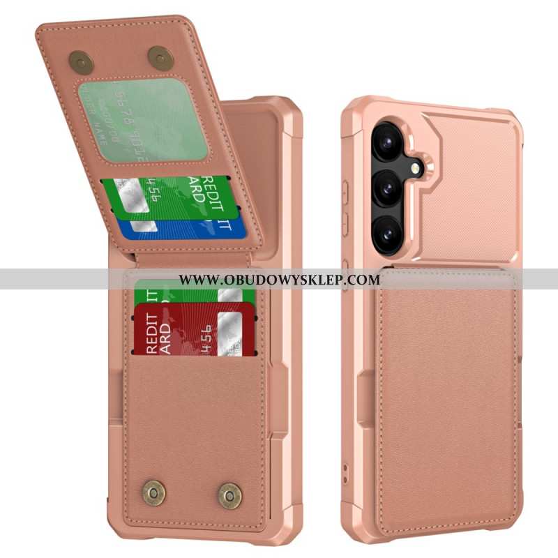 Etui Do Samsung Galaxy S25 5g Metaliczny Uchwyt Na Karty I Stojak