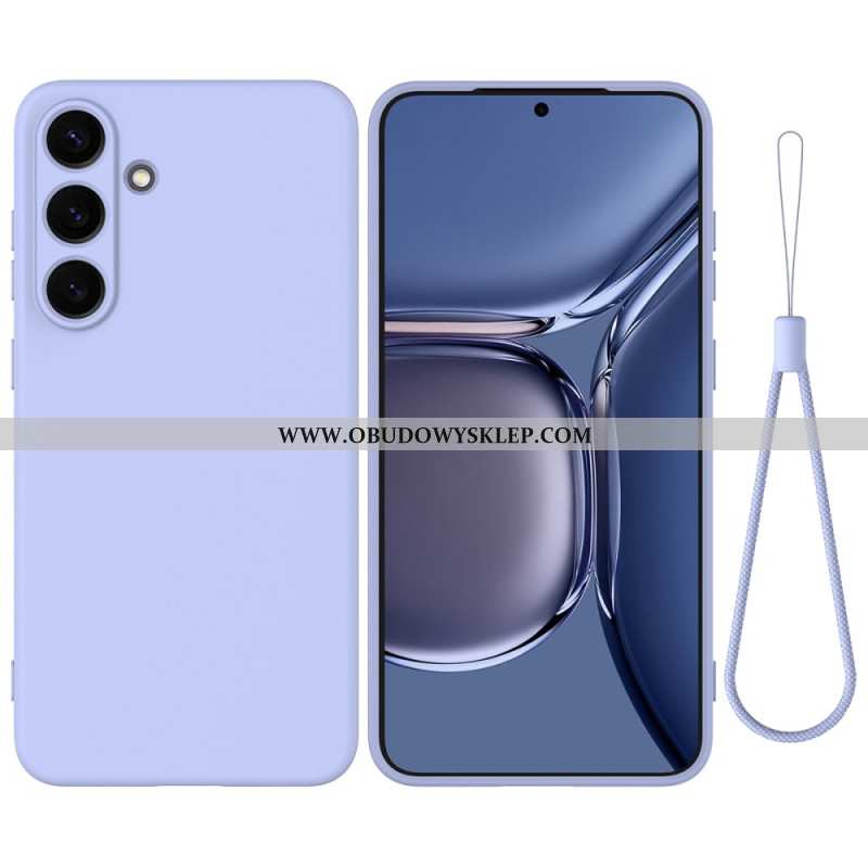 Etui Do Samsung Galaxy S25 5g Płynny Silikon Z Paskiem