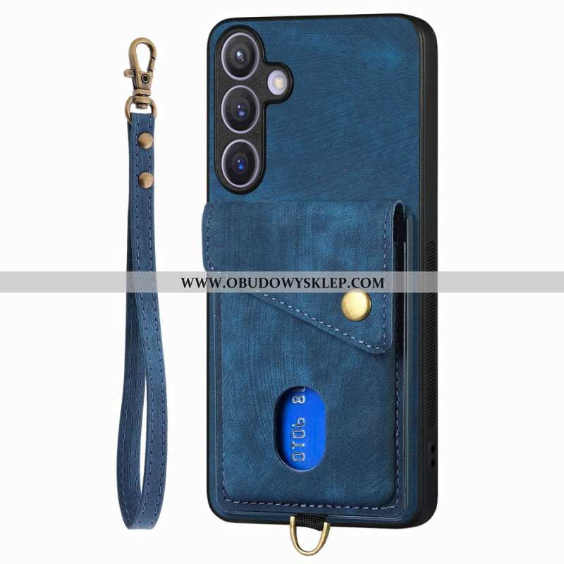 Etui Do Samsung Galaxy S25 Plus 5g Wielofunkcyjny Uchwyt Na Pierścionki Z Efektem Zamszu