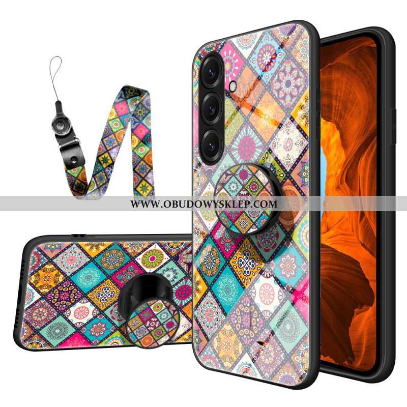 Etui Do Samsung Galaxy S26 Patchworkowa Podstawka I Pasek