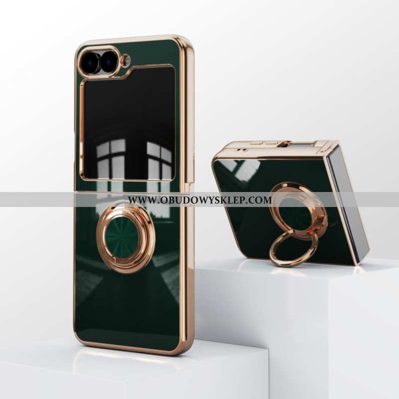 Etui Do Samsung Galaxy Z Flip 7 Fe Błyszczące Wykończenie Z Uchwytem Na Pierścień