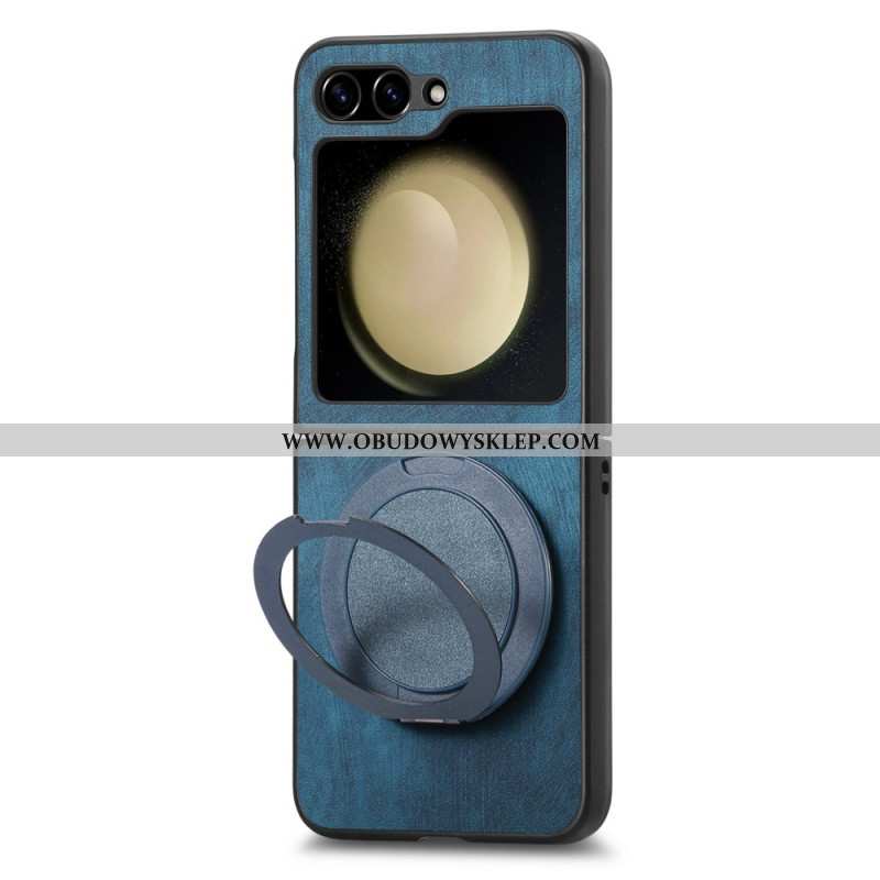 Etui Do Samsung Galaxy Z Flip 7 Fe Efekt Zamszu Z Obrotowym Uchwytem Podstawka