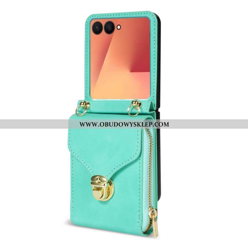 Etui Do Samsung Galaxy Z Flip 7 Portfel Na Zamek Błyskawiczny I Pasek Na Ramię