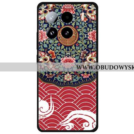 Etui Do Xiaomi 15 Bukiet Kwiatów I Smok