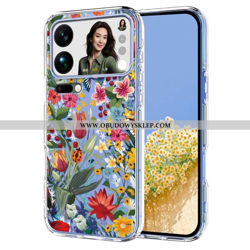 Etui Do Xiaomi 17 Pro Max Motyle I Kwiaty