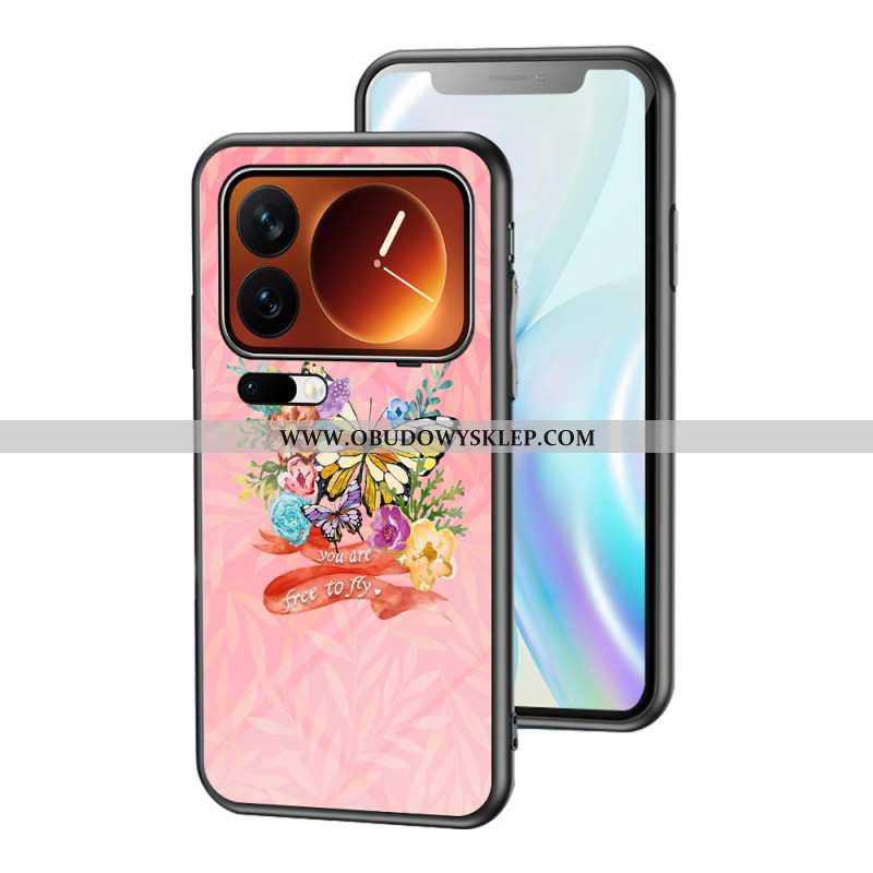 Etui Do Xiaomi 17 Pro Max Wzór Motyla Ze Szkła Hartowanego