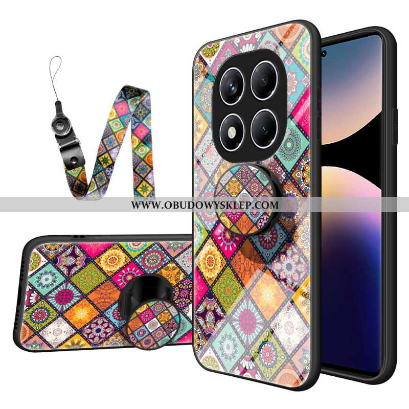 Etui Do Xiaomi Redmi Note 14 Pro 4g Podstawka I Pasek Z Wzorem Patchworkowym