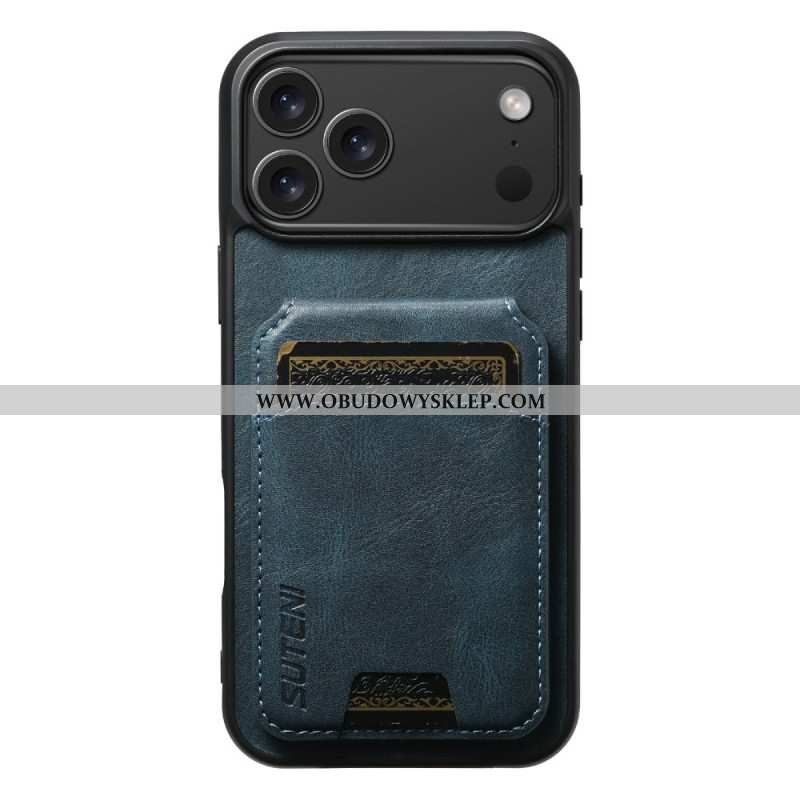 Etui Do iPhone 17 Pro Max Woskowany Uchwyt Na Karty Suteni