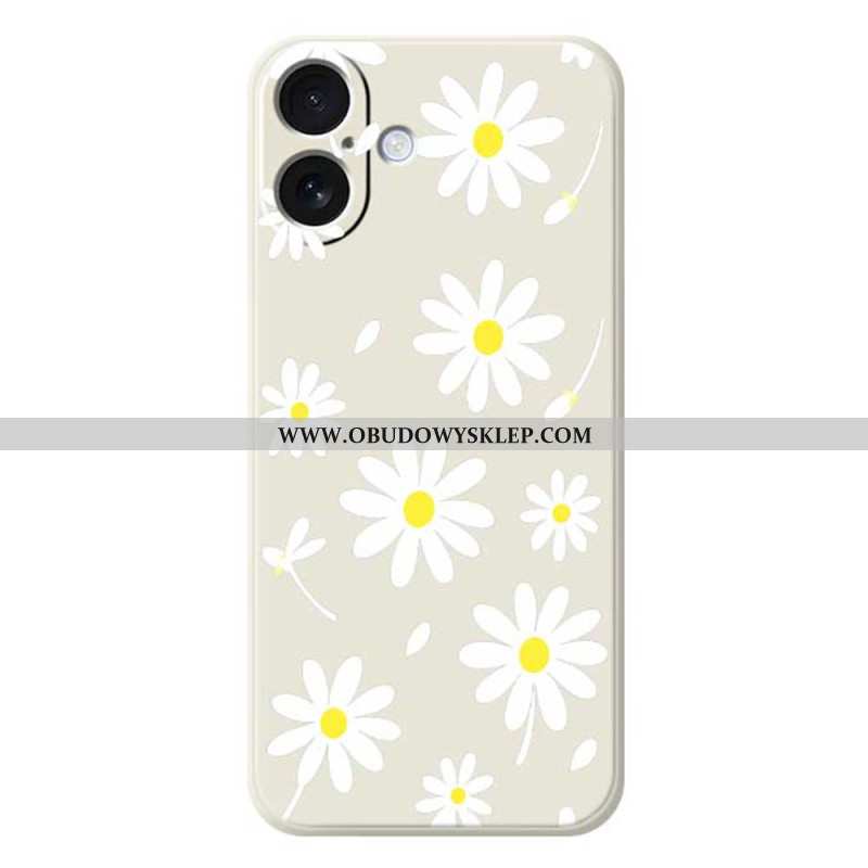 Etui Do iPhone 17 Stokrotki Z Płynnego Silikonu