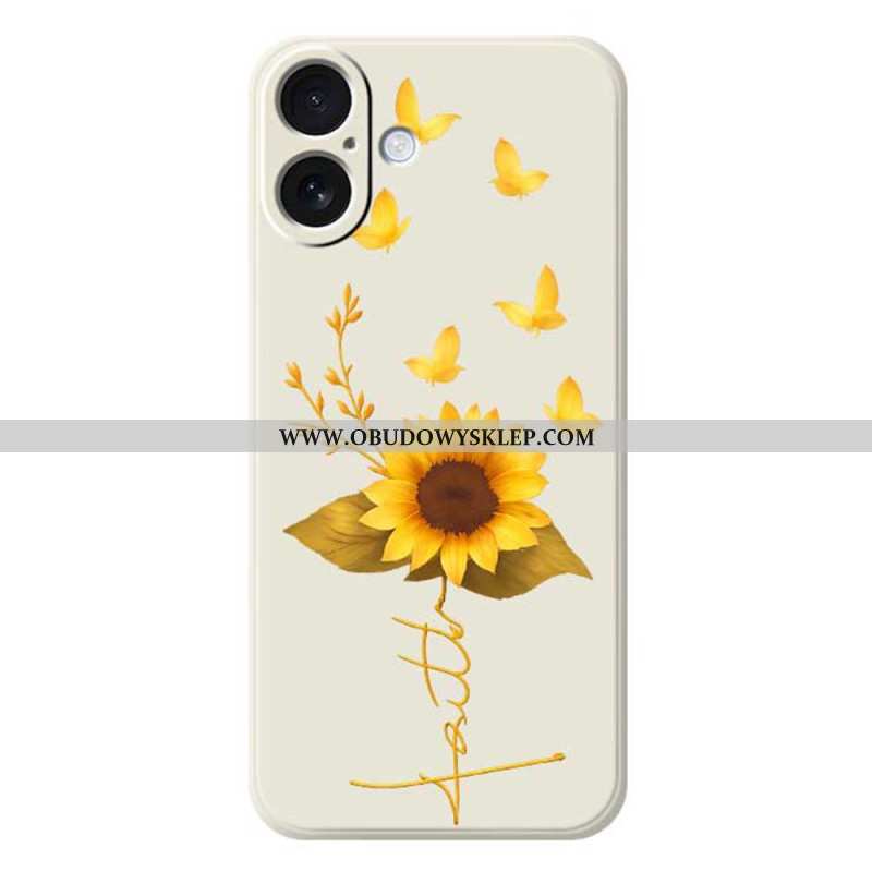 Etui Do iPhone 17 Słonecznik Z Płynnego Silikonu