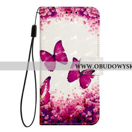 Etui Folio Do Oneplus Nord 4 CZerwone Motyle