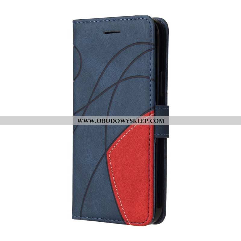 Etui Folio Do Oneplus Nord 4 Dwukolorowa Falowana Linia