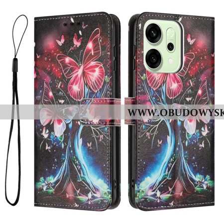 Etui Folio Do Oppo Reno 14 5g Wzór Motyla
