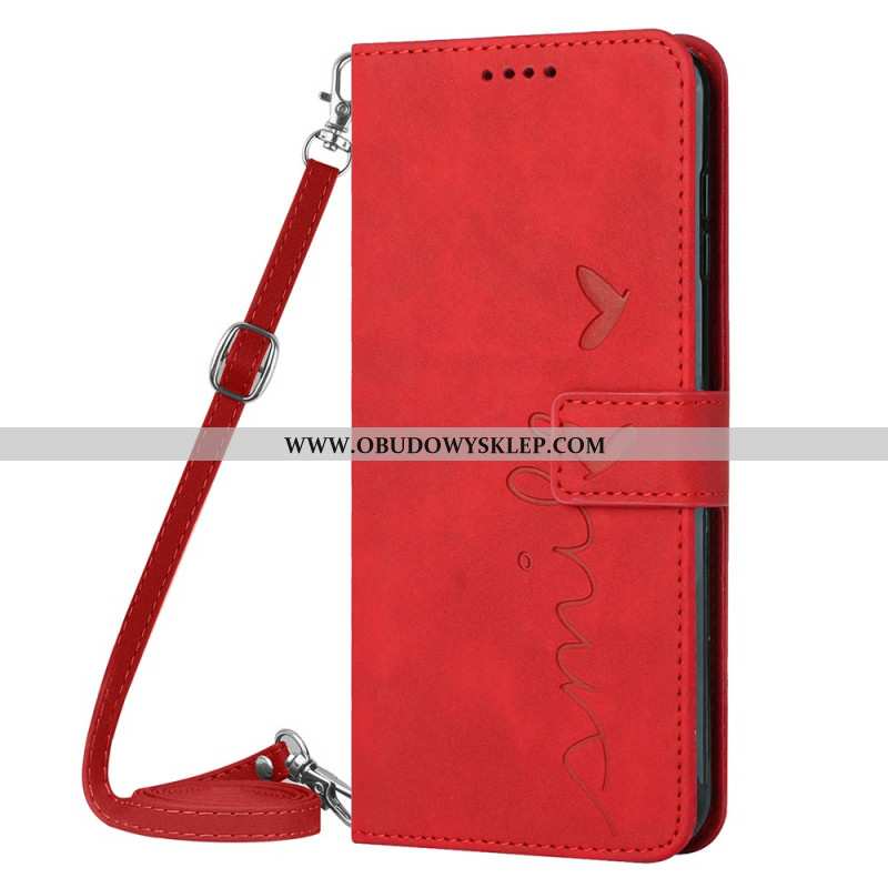 Etui Folio Do Realme C55 Uśmiech Z Paskiem Na Ramię