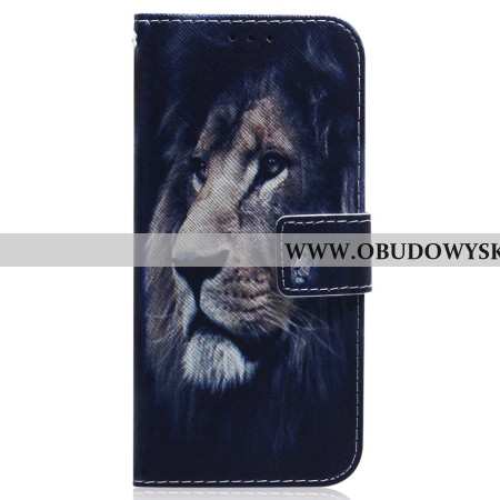 Etui Folio Do Realme C55 Śniący Lew