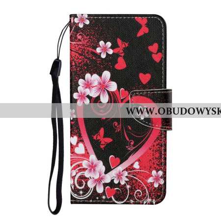Etui Folio Do Samsung Galaxy A17 4g / 5g CZerwone Serce