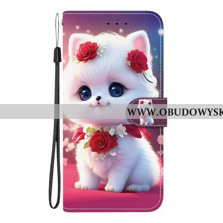 Etui Folio Do Samsung Galaxy A17 4g / 5g Kot Z Różami