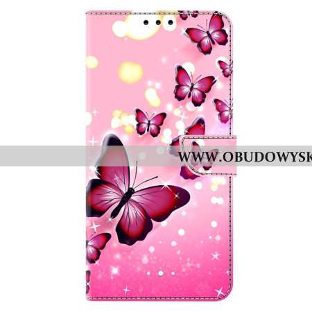 Etui Folio Do Samsung Galaxy A17 4g / 5g Różane Motyle