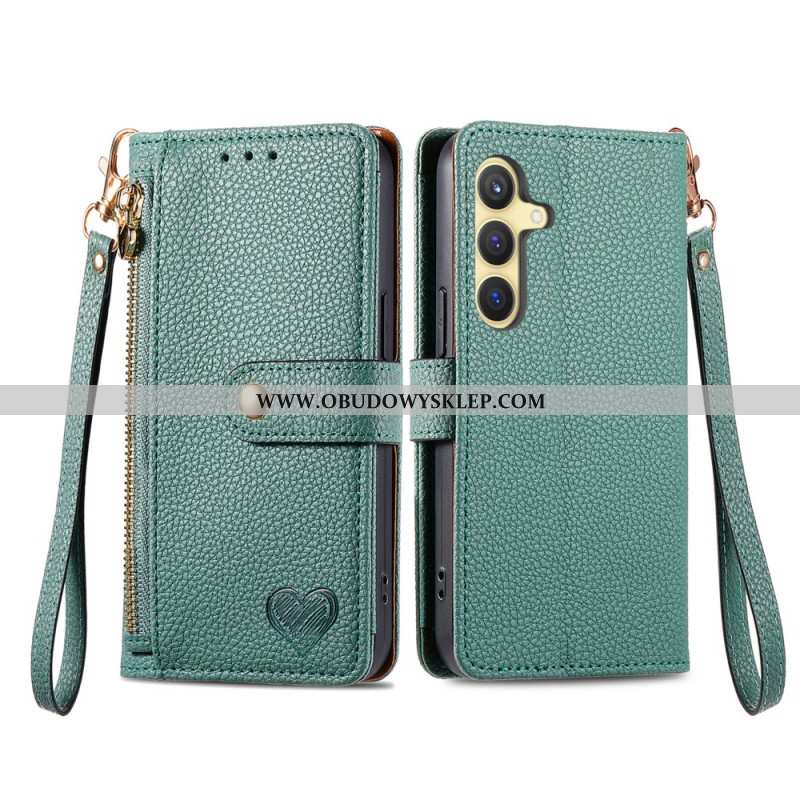 Etui Folio Do Samsung Galaxy S25 5g Blokada Rfid Z Motywem Serca