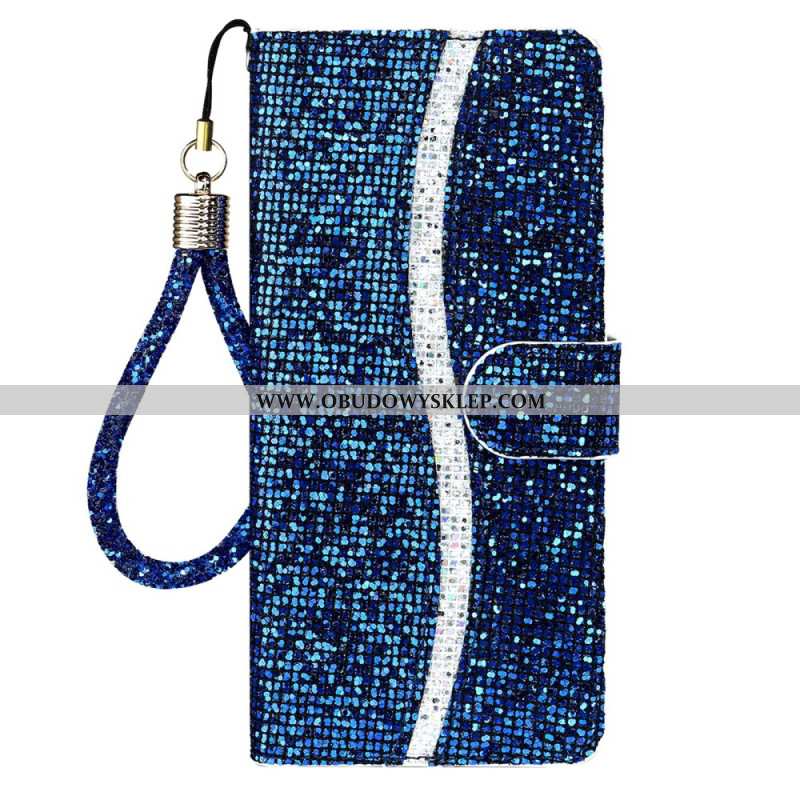 Etui Folio Do Samsung Galaxy S25 5g Edge Cekiny W Kształcie Litery S