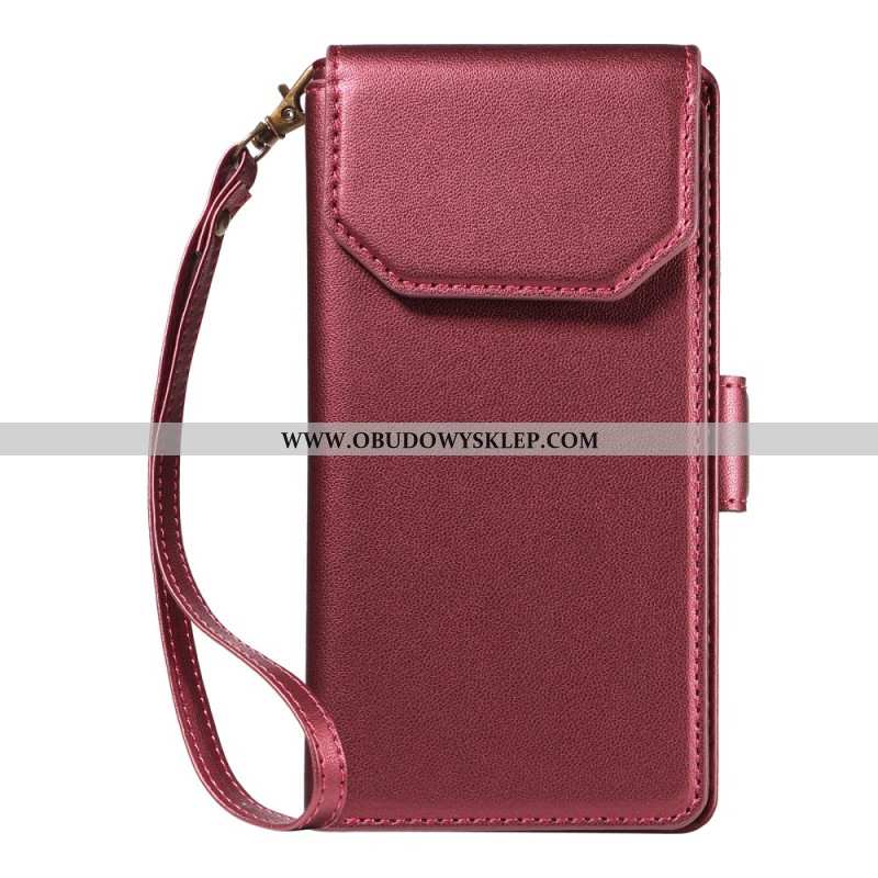 Etui Folio Do Samsung Galaxy S25 5g Edge Etui Na Karty I Pasek Na Nadgarstek