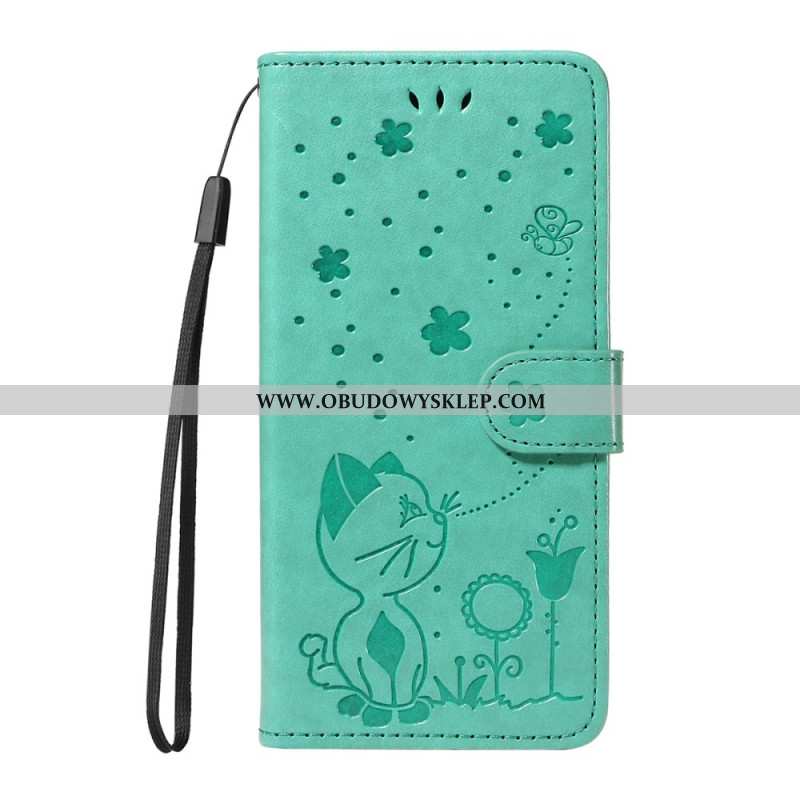 Etui Folio Do Samsung Galaxy S25 Fe Kot I Pszczoła