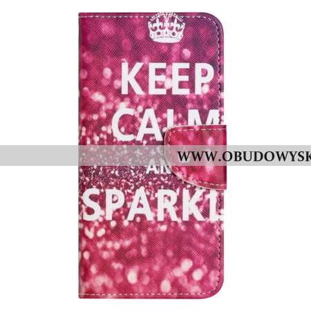 Etui Folio Do Samsung Galaxy S25 Fe Zachowaj Spokój I Błyszcz