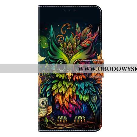 Etui Folio Do Samsung Galaxy S25 Plus 5g Kolorowa Sowa