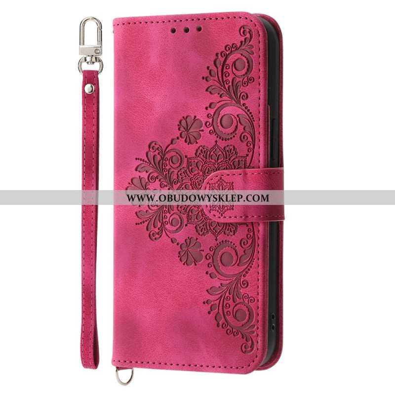 Etui Folio Do Samsung Galaxy S25 Plus 5g Kwiatowy Wzór I Paski