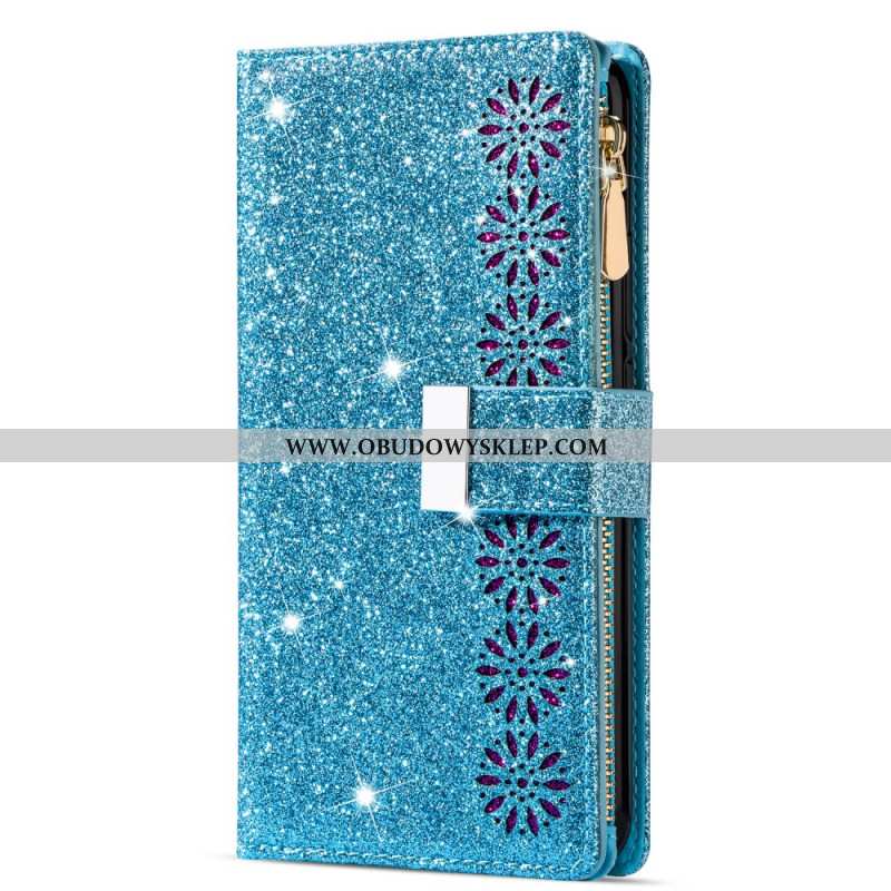 Etui Folio Do Samsung Galaxy S25 Plus 5g Portfel Z Cekinami