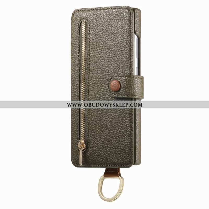 Etui Folio Do Samsung Galaxy S25 Ultra 5g Portfel Z Zabezpieczeniem Rfid Saszetką I Uchwytem Na Pier