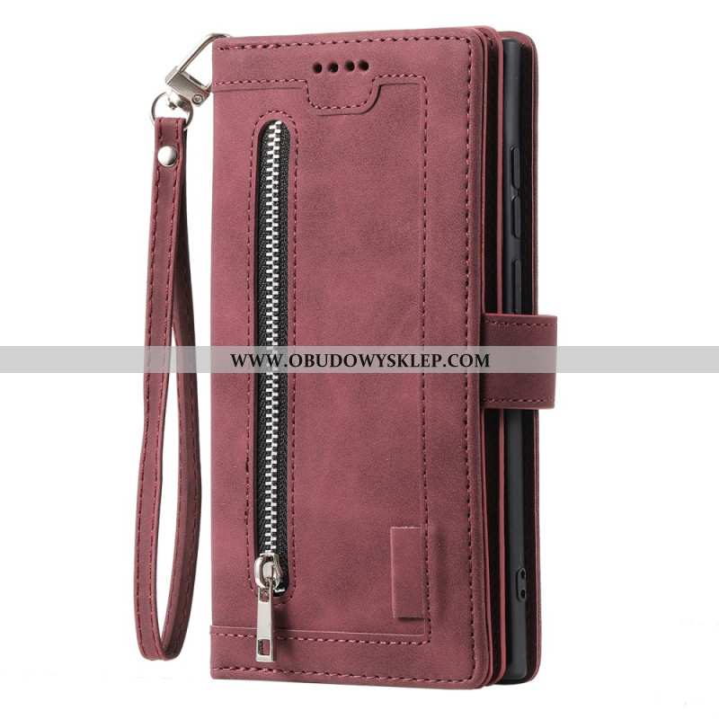 Etui Folio Do Samsung Galaxy S25 Ultra 5g Portfel Z Zamkiem Błyskawicznym