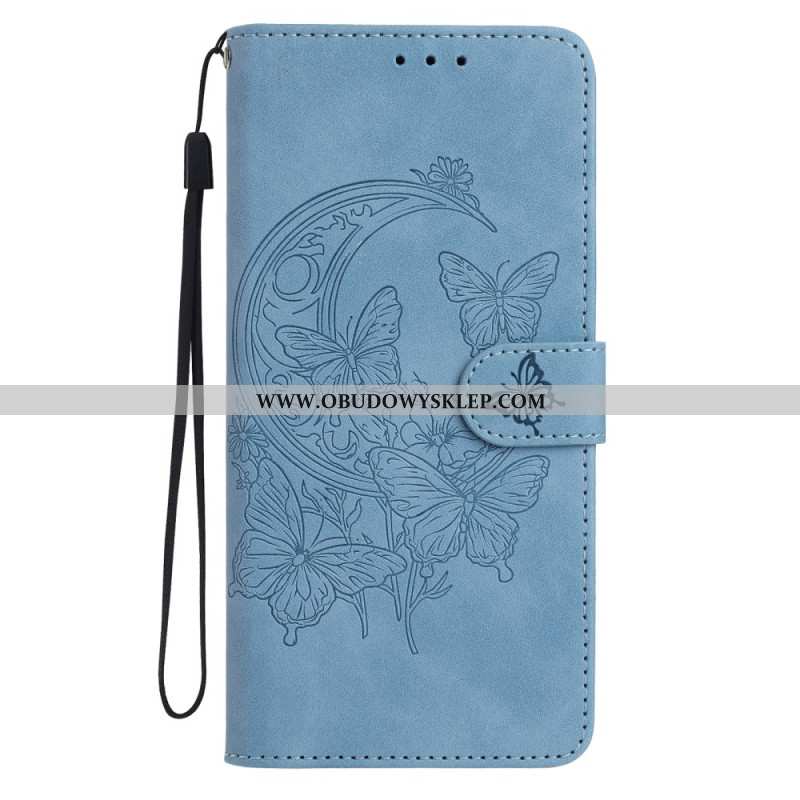 Etui Folio Do Samsung Galaxy S26 Plus Nadruk Motyli I Kwiatów