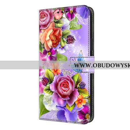 Etui Folio Do Samsung Galaxy S26 Plus Olśniewające Kwiaty