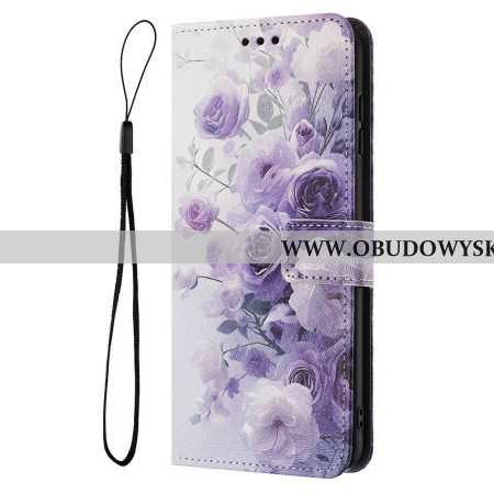 Etui Folio Do Sony Xperia 1 Vii Fioletowe Róże