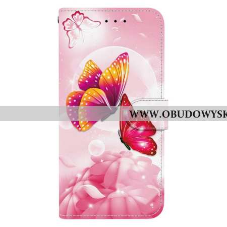 Etui Folio Do Sony Xperia 10 Vii Różowe Motyle