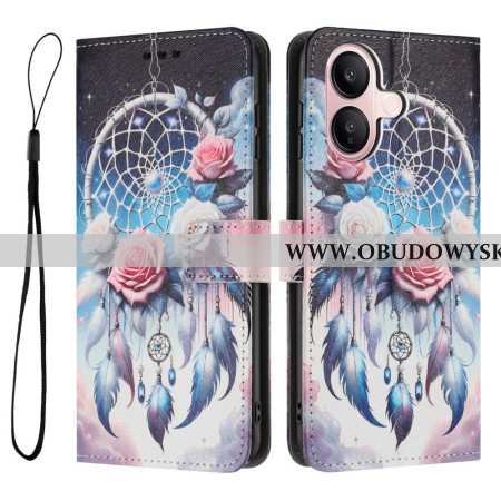 Etui Folio Do Vivo V60 Lite Łapacz Snów Z Różą