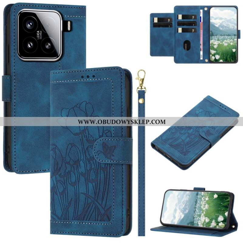 Etui Folio Do Xiaomi 15 Pasek Z Dmuchawcami
