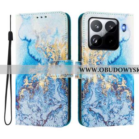 Etui Folio Do Xiaomi 15 Pro Oceaniczny Marmur