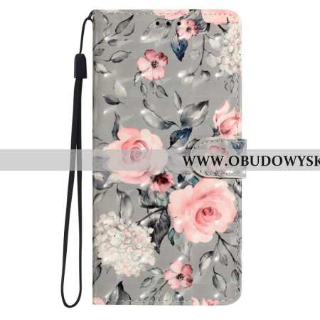 Etui Folio Do Xiaomi 15 Pro Wzór Kwiatowy 3d