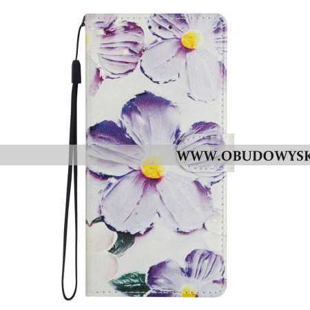 Etui Folio Do Xiaomi 15t Fioletowe Kwiaty