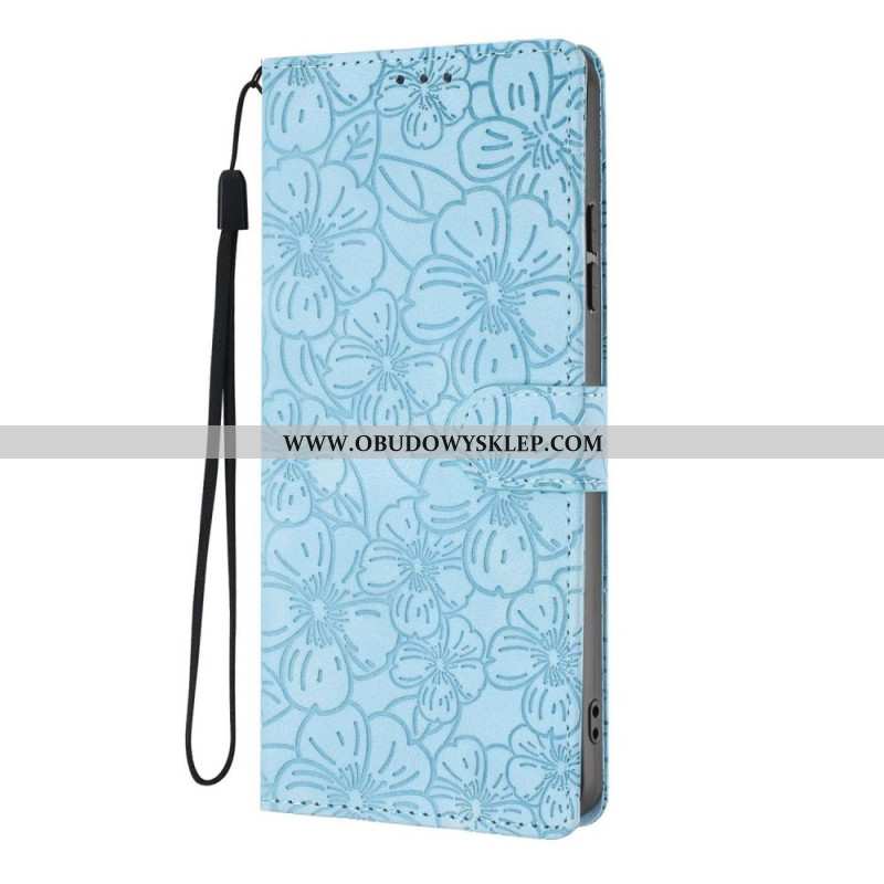 Etui Folio Do Xiaomi 15t Grawerunek Kwiatowy